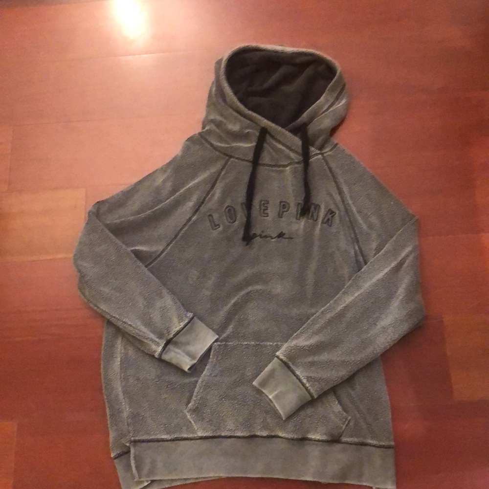 Oversized PINK Gray Hoodie